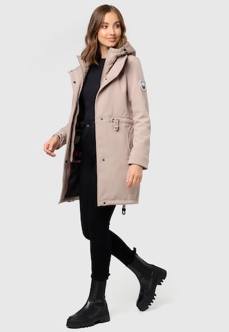 Manteau fonctionnel MARIKOO en beige : devant