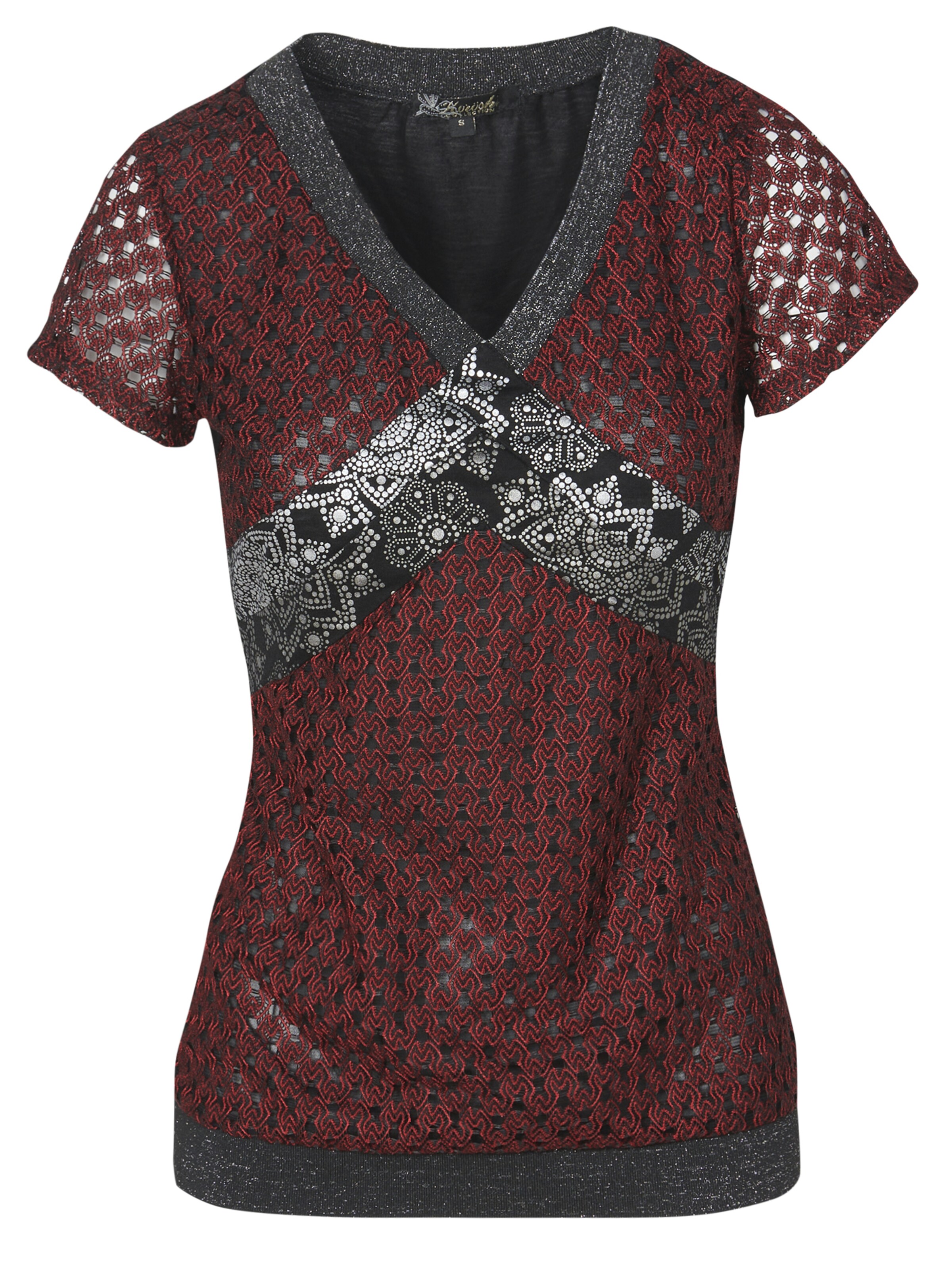 KOROSHI Blouse in Rood: voorkant