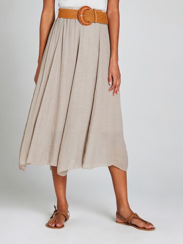 Apricot Rok in Bruin: voorkant