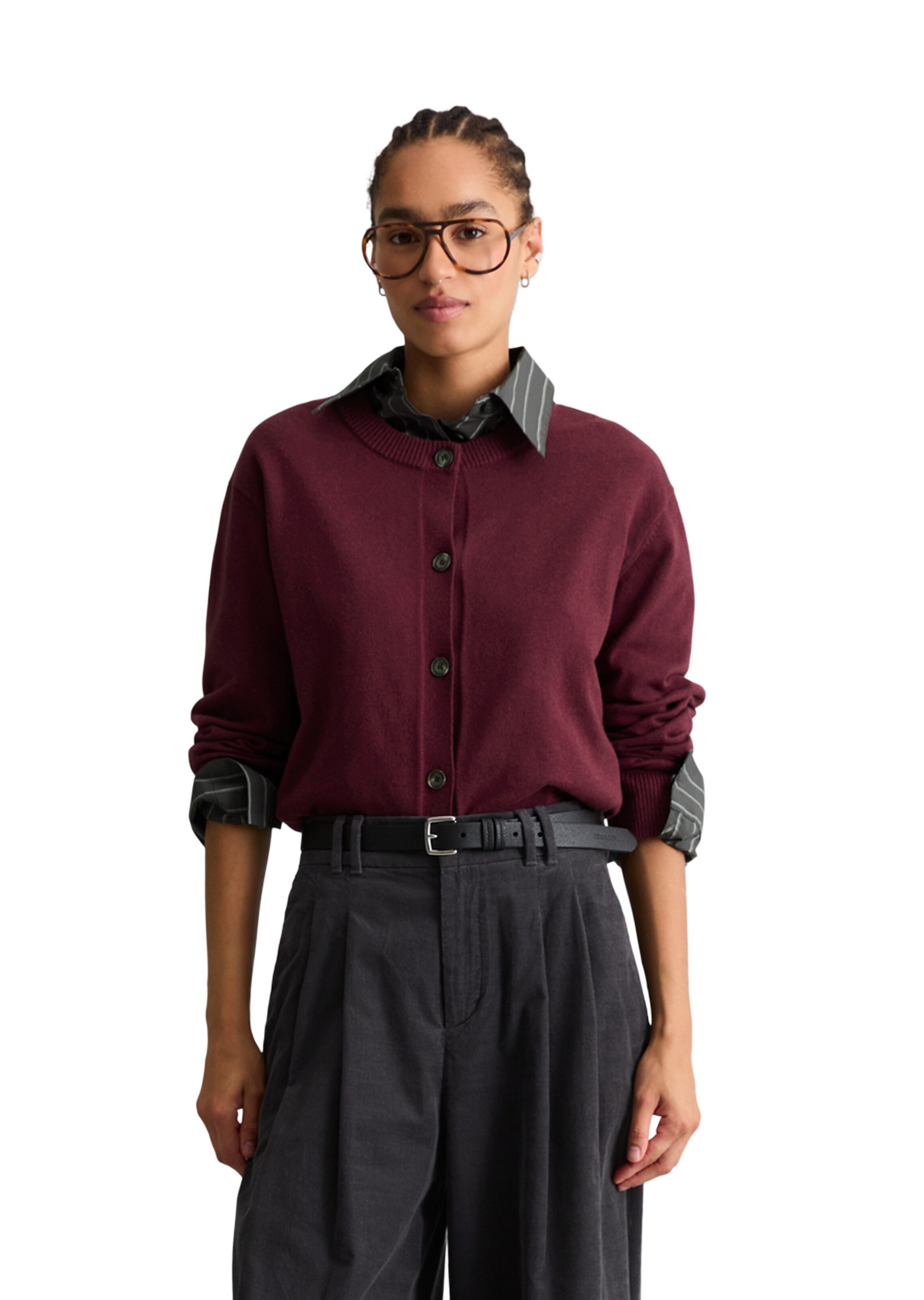 Cardigan Marc O'Polo DENIM en rouge : devant