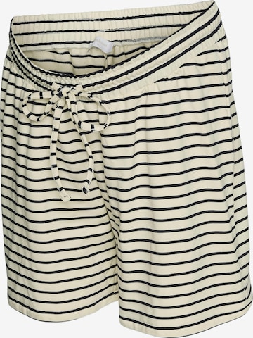 MAMALICIOUS Regular Housut 'MLAMILA' värissä beige: etupuoli