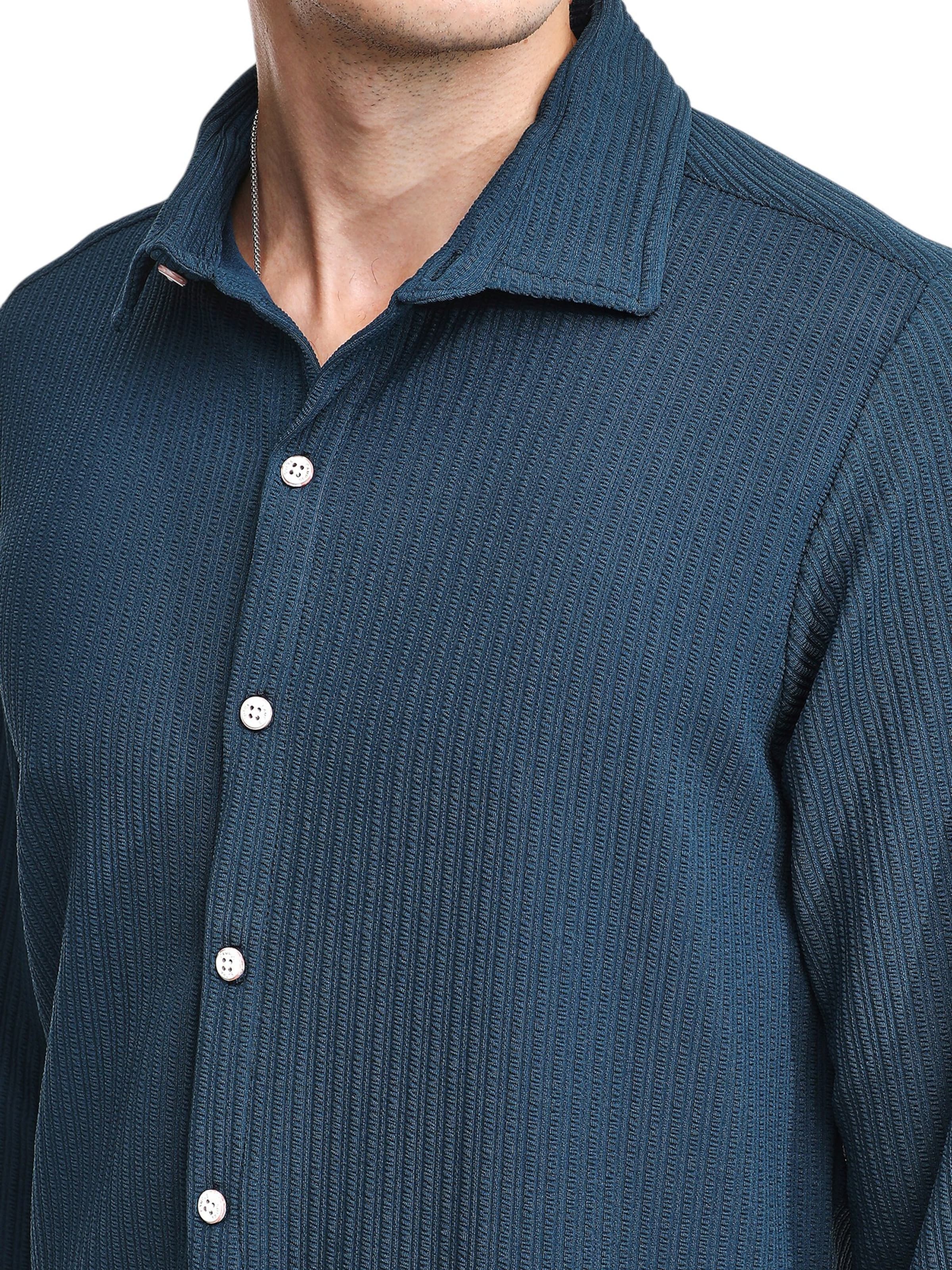 Campus Sutra Rovný strih Košeľa 'Tierra' - Modrá