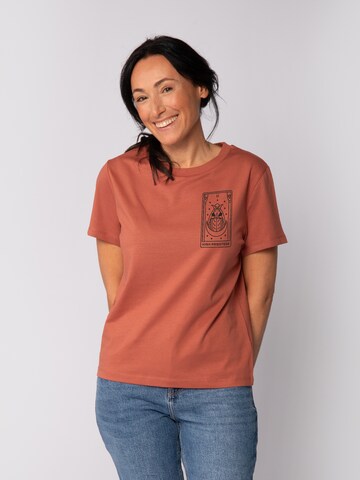 Maglietta 'Tarot High Priestess' di Watapparel in rosso: frontale