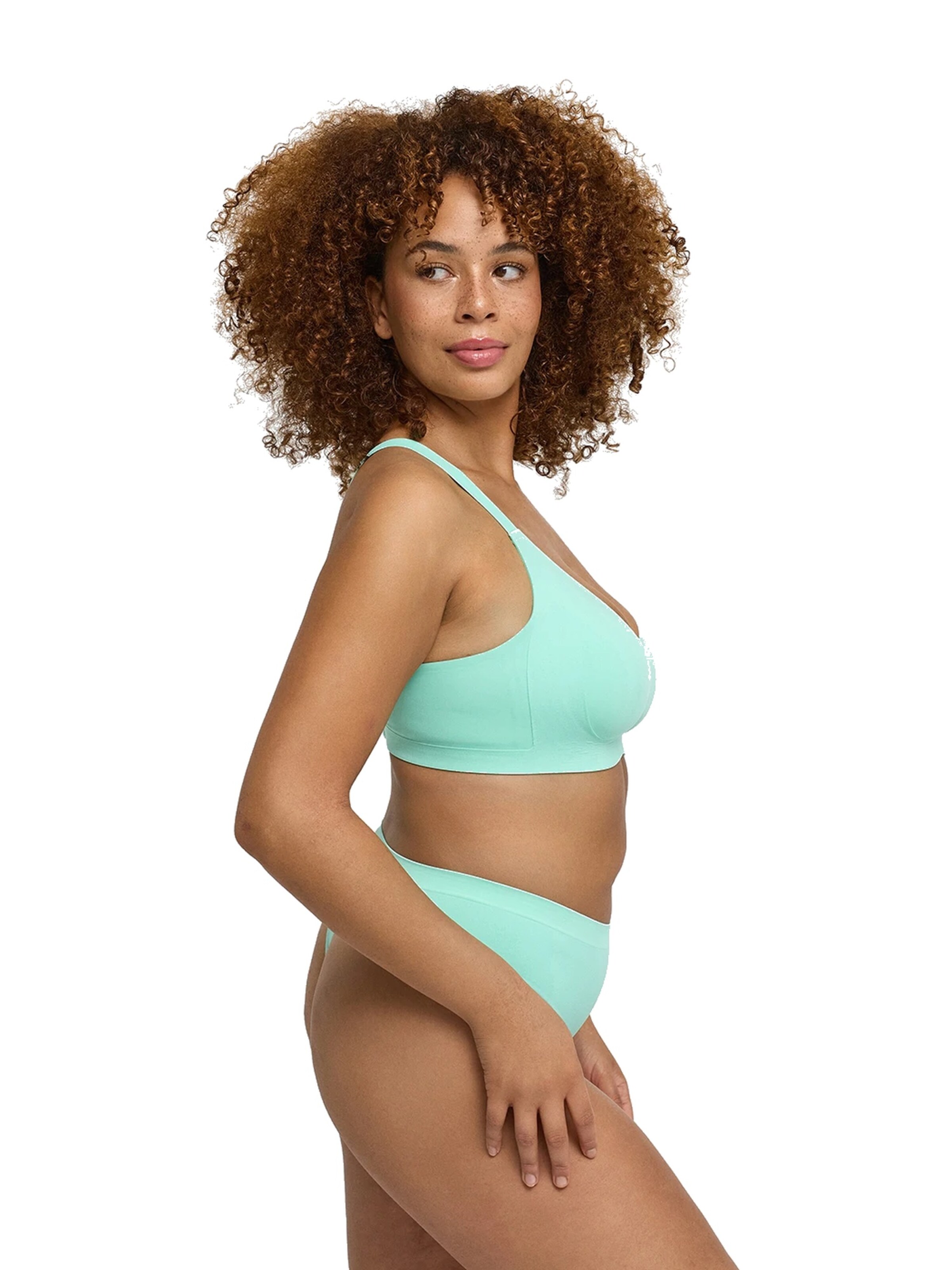 cfab (formerly creamy fabrics) Push-up Bra 'Seamless Compact Push-Up BH' in Green