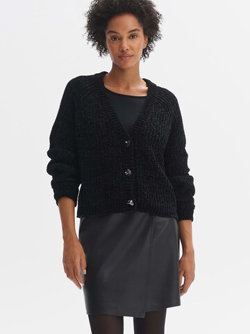 OPUS Knit Cardigan 'Denille' in Black: front