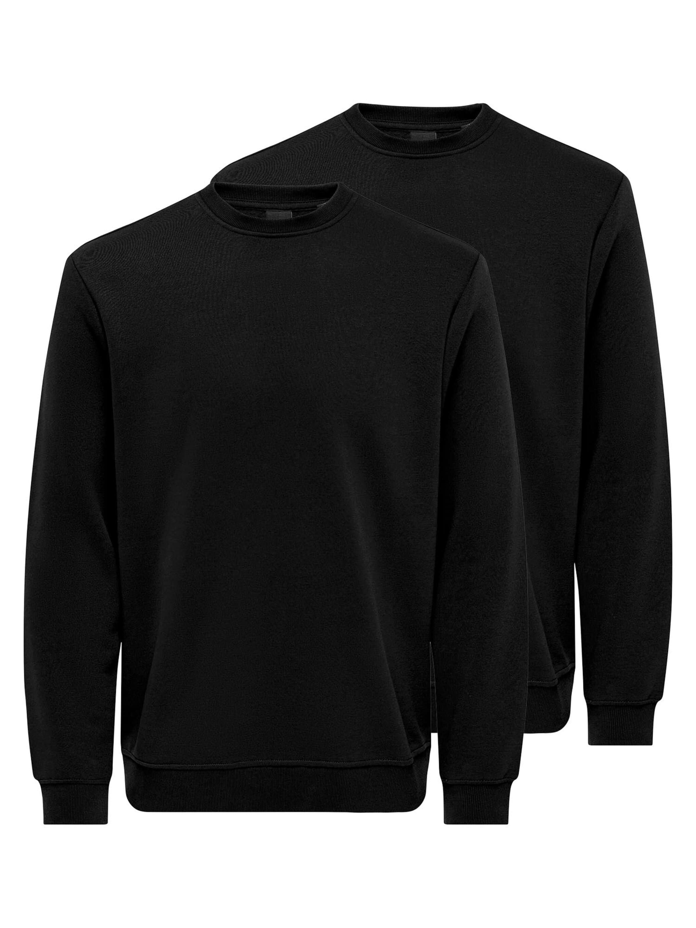 Only & Sons Sweatshirt 'Connor'‌‌‌‌‌‌‌‌ in Schwarz: Vorderseite