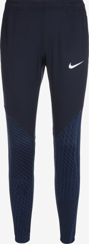 NIKE Slim fit Workout Pants 'Strike 23' in Blue: front