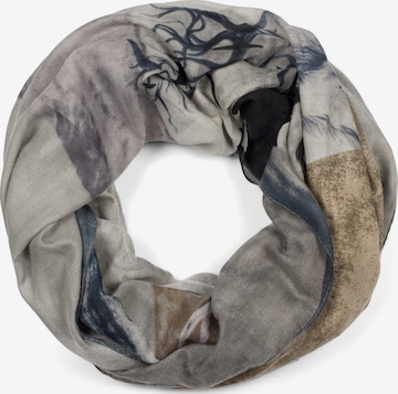 styleBREAKER Schlauchschal 'Loop Schal mit Hirsch Print' in Blau: Vorderseite