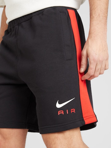 Nike Sportswearregular Hlače 'AIR' - crna boja