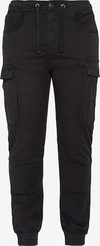 Schott NYC Cargohose in Schwarz: Vorderseite
