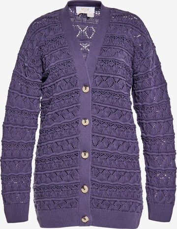 usha FESTIVAL Knit Cardigan in Purple: front