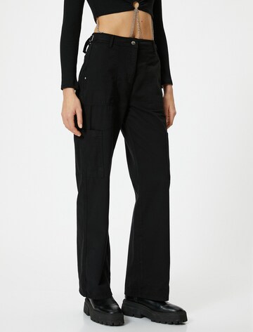 Koton Wide leg Trousers in Black: front