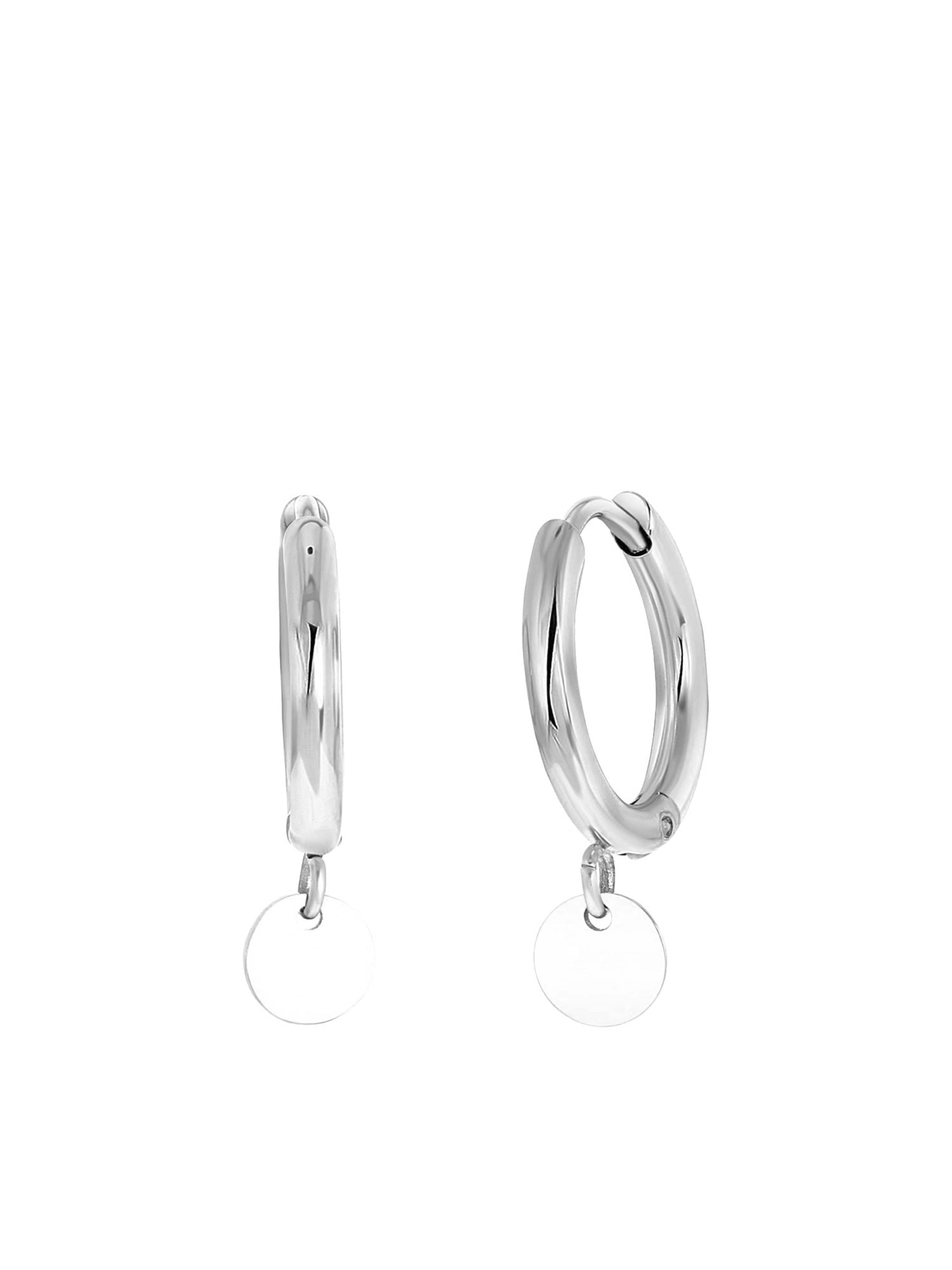 Lucardi Oorbellen 'Grace' in Zilver: voorkant