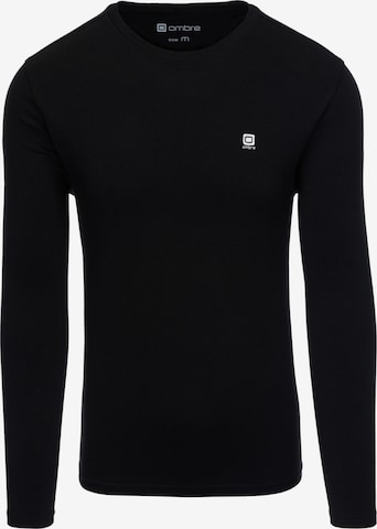 Ombre Shirt in Black: front