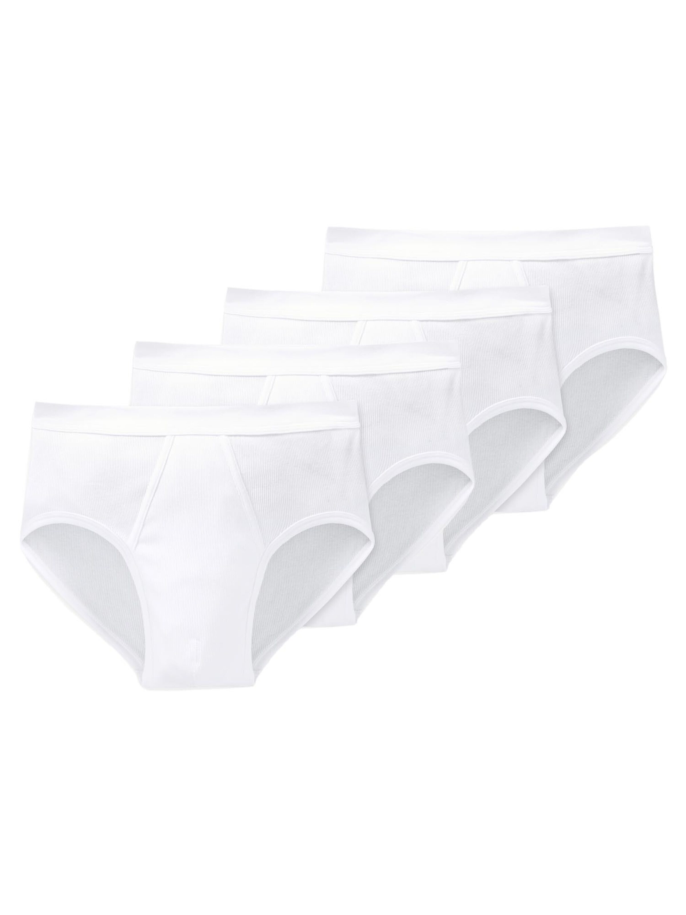 SCHIESSER Slip 'Cotton Essentials Doppelripp'‌‌‌‌‌‌‌‌‌ in Weiß: Vorderseite