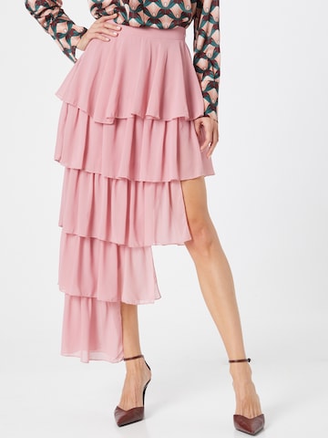 In The Style Skirt in Pink: front