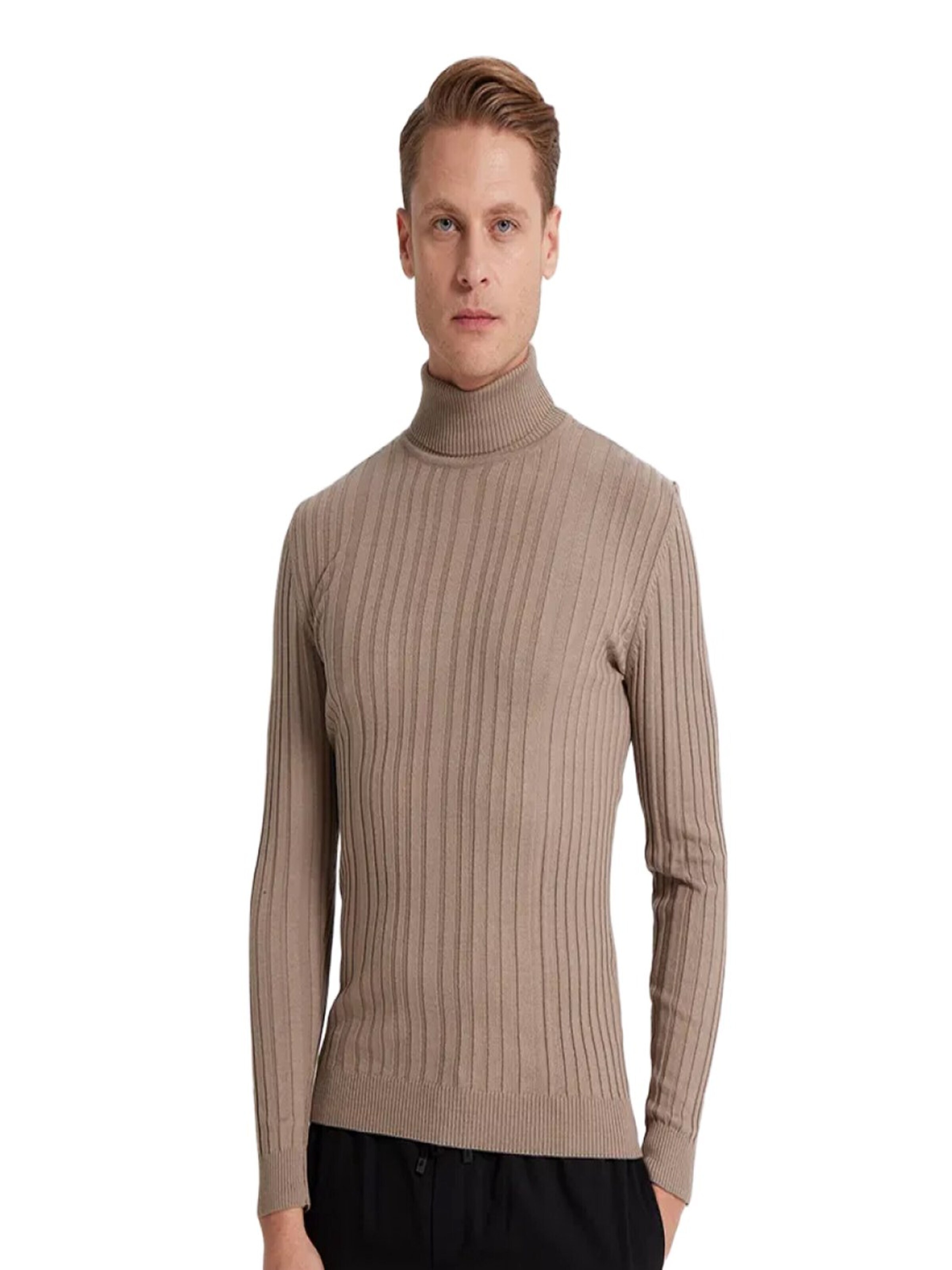 Vestes en maille D’S Damat en beige : devant