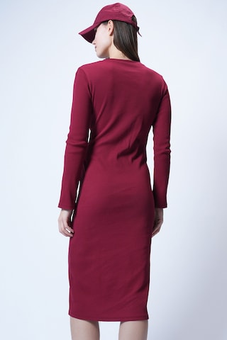 Trend Alaçatı Stili Jurk in Rood