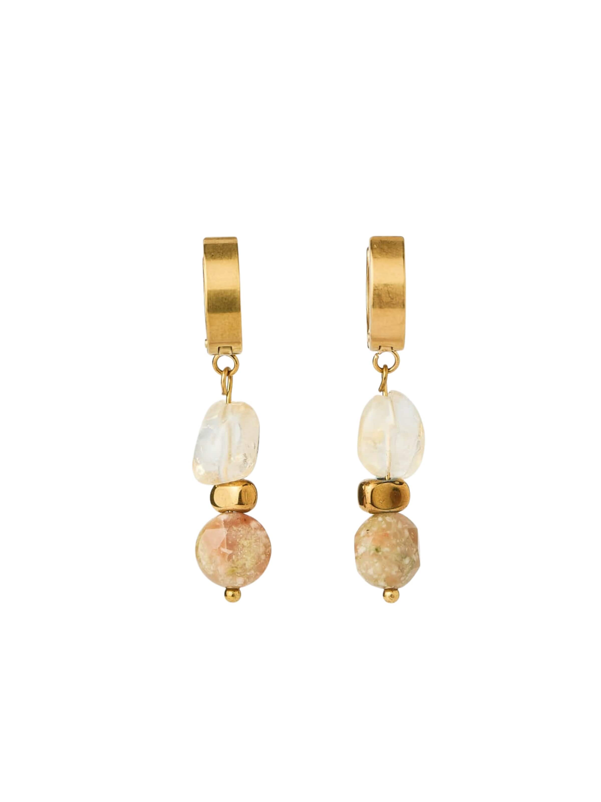 THE GEM STORIES JEWELRY Oorbellen 'Desert Harmony earrings' in Bruin: voorkant