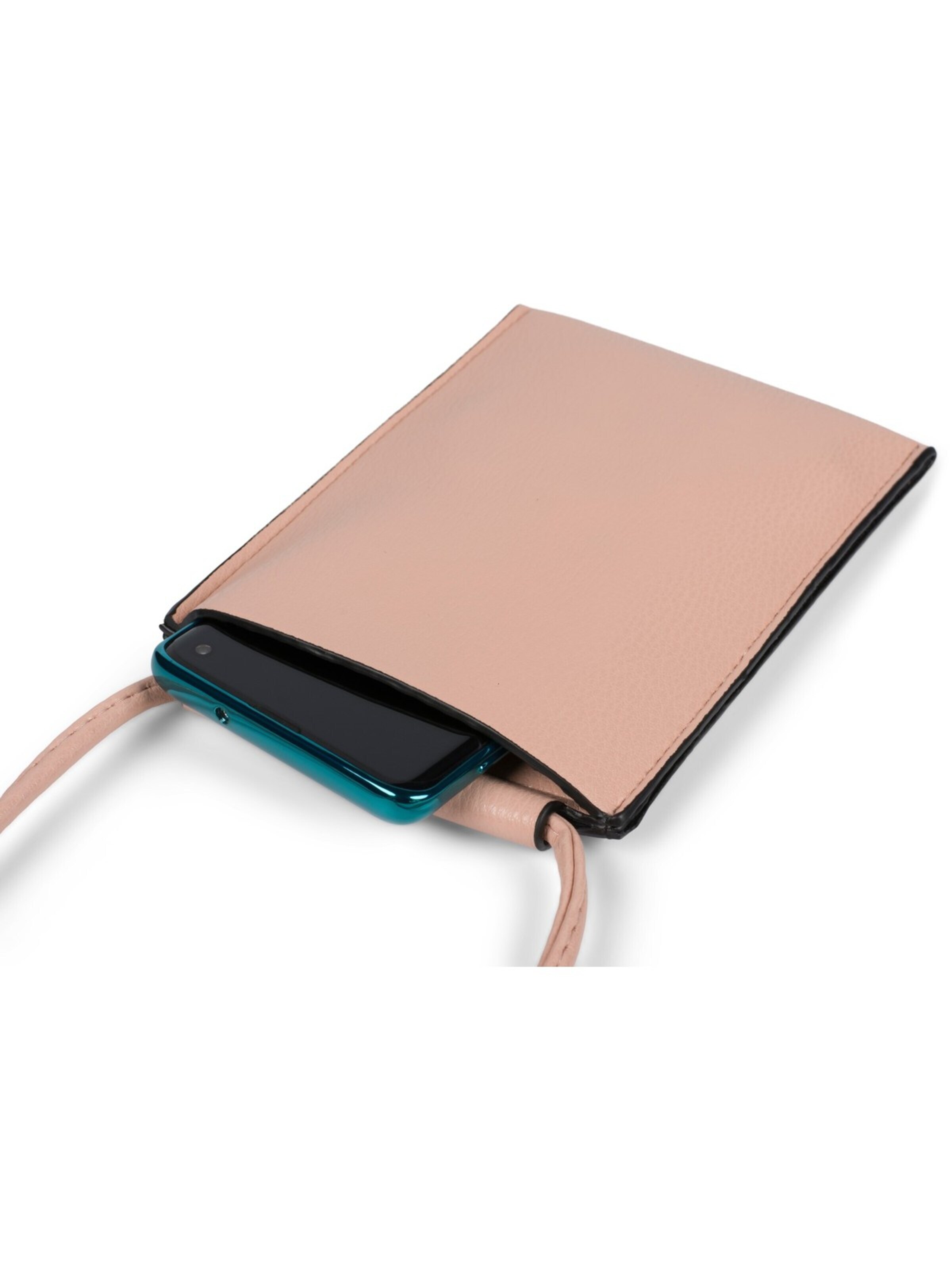 styleBREAKER Crossbody bag 'Handy Umhängetasche Metallic' in Pink