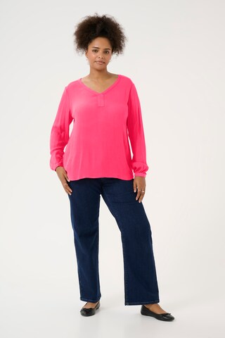 KAFFE CURVE Blus 'Ami' i rosa