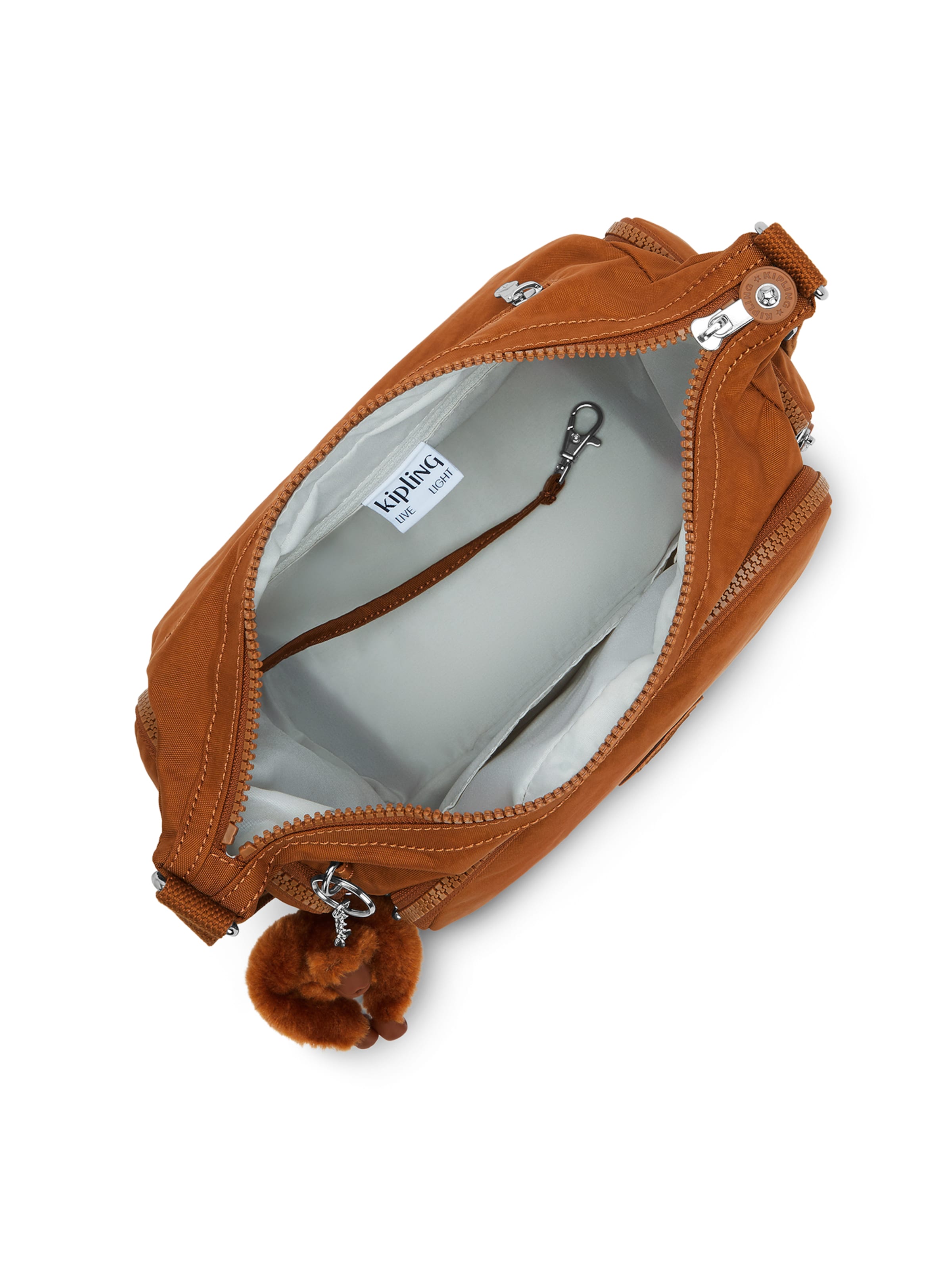 KIPLING - Mala de ombro 'Gabb S' em castanho