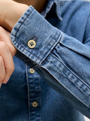JACK & JONES Слим Рубашка 'JJEStanley' в Синий
