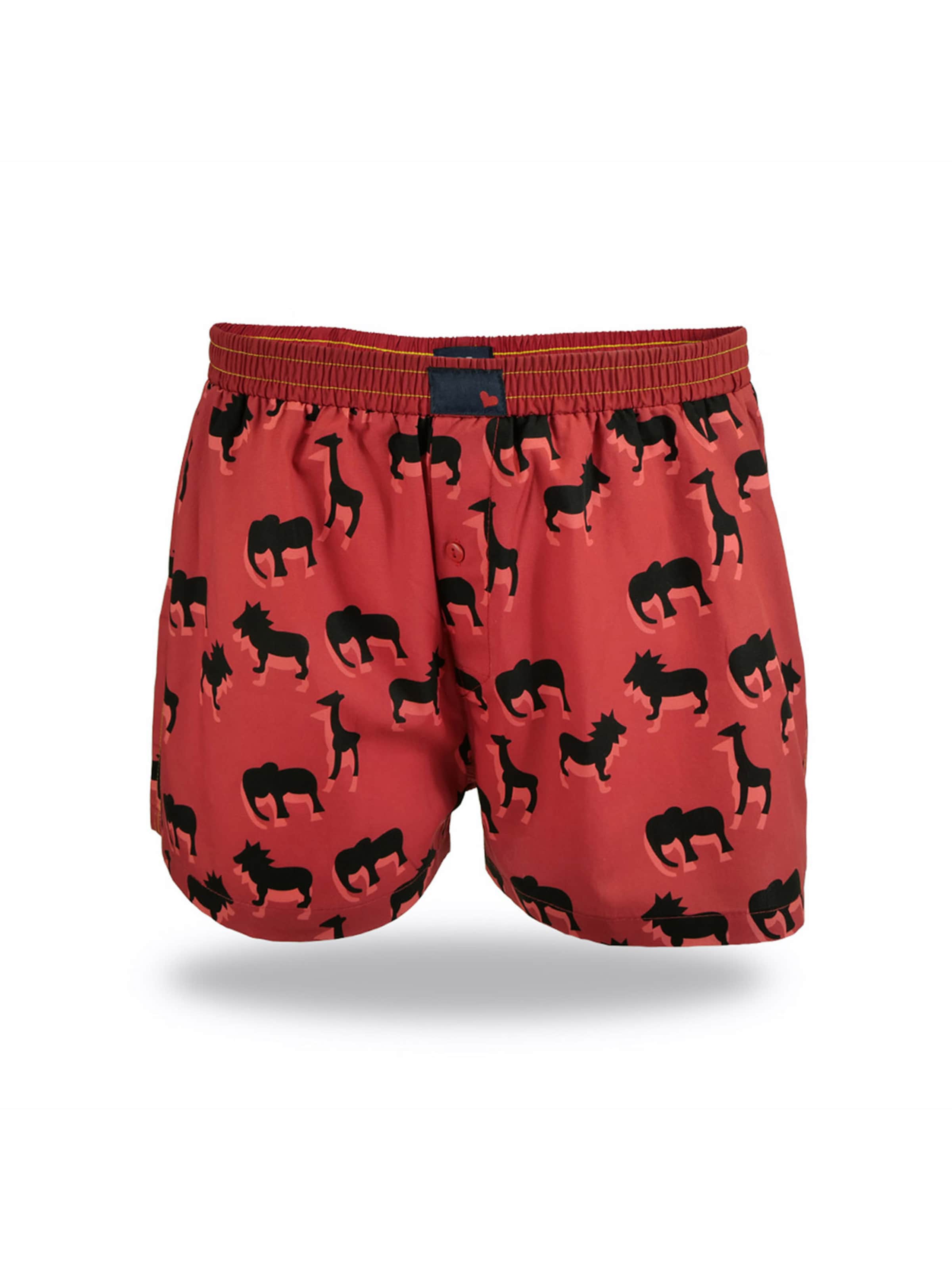 UNABUX Boxershorts 'Prints' in Rot: Vorderseite