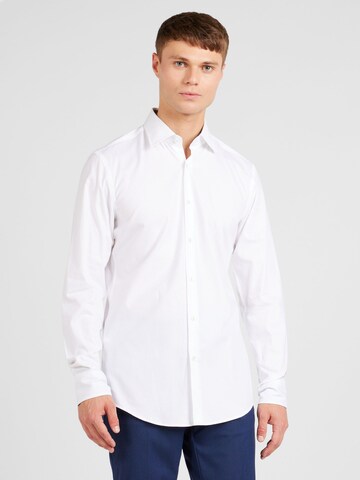 BOSS Slim fit Overhemd 'Hank' in Wit: voorkant