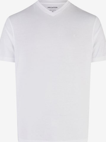Daniel Hechter Shirt 'Daniel Hechter - Regular Fit - Doppelpack Herren Kurzarm T-Shirt V-Neck/V-Ausschnitt (100902 76020)' in White: front