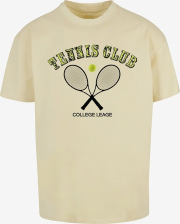 Merchcode Shirt 'Tennis Club' in Gelb: predná strana