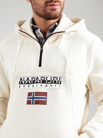 NAPAPIJRI Sweatshirt 'Burgee Hzh 2.0' in Beige