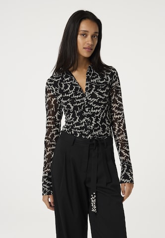 Fabienne Chapot Blouse in Zwart: voorkant