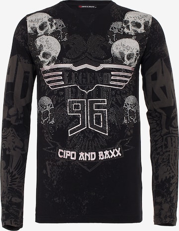 CIPO & BAXX Shirt in Zwart: voorkant