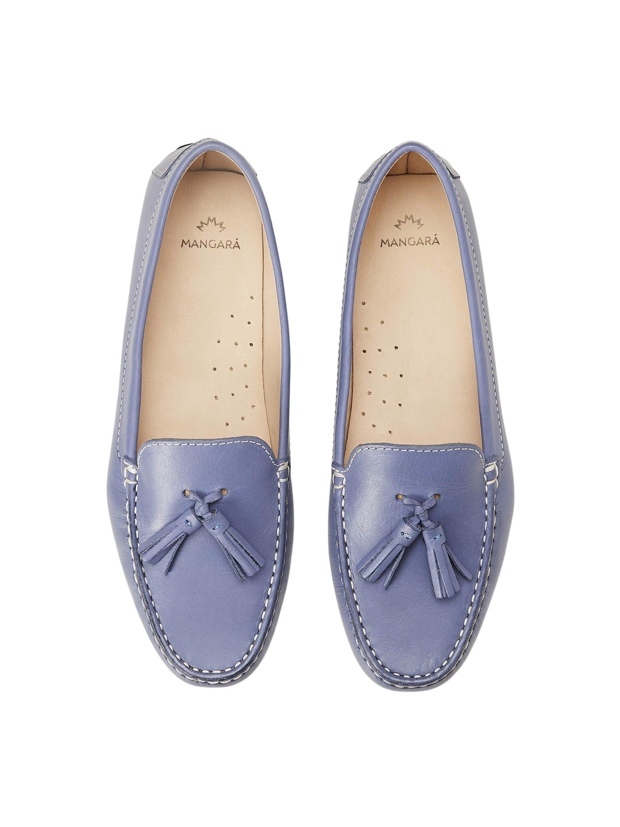 Mocassin 'Mocassin Conducteur à Glands — Bleu Denim' Mangara Atelier en bleu