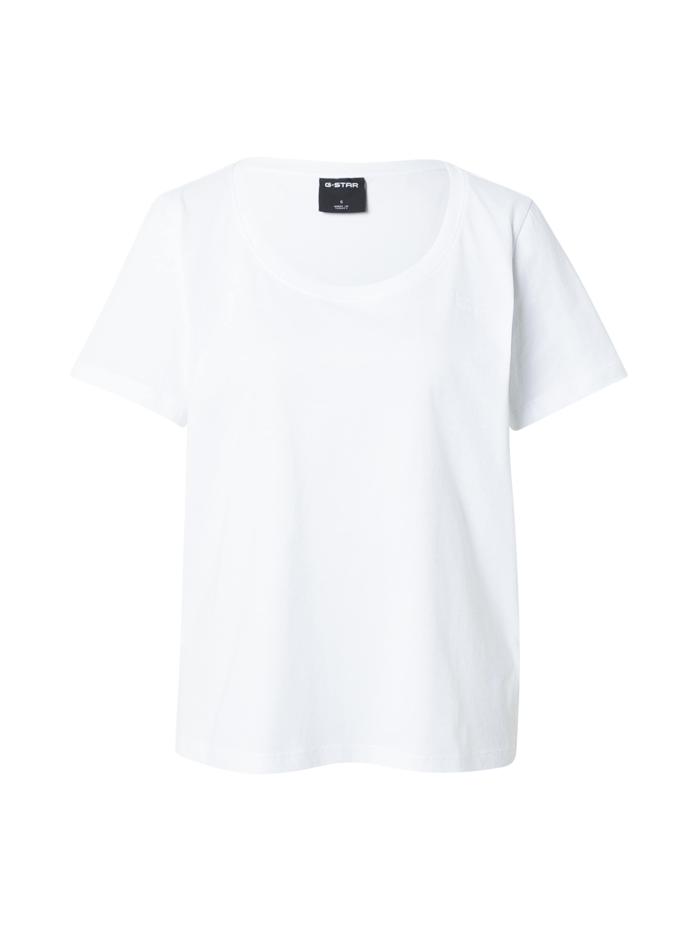 G-STAR Μπλουζάκι σε λευκό: μπροστά