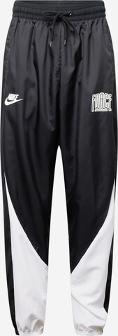 NIKETapered Sportske hlače 'START5' - crna boja: prednji dio