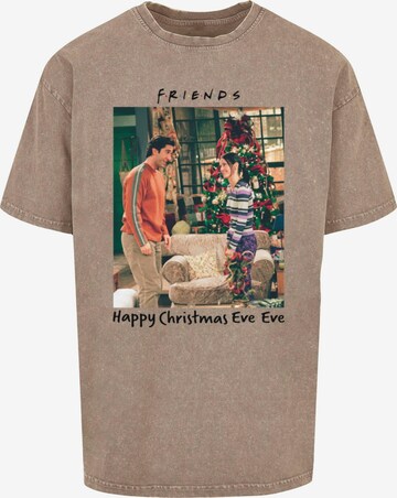 T-Shirt 'Friends - Happy Christmas Eve Eve' ABSOLUTE CULT en marron : devant