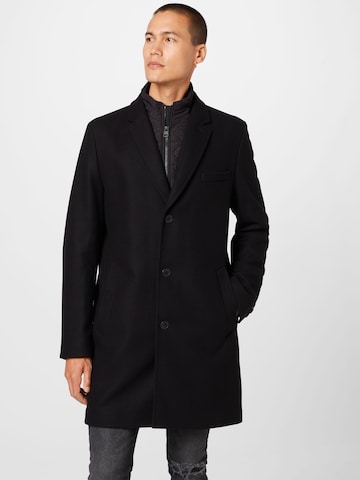 HUGO Between-Seasons Coat 'Milogan' in Black: front