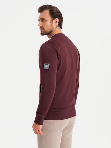 Ombre Sweatvest 'OM-SSZP-0215' in Rood