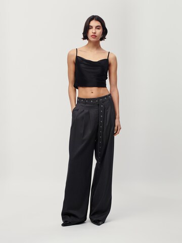 LeGer by Lena Gercke Wide leg Veckad byxa 'Astrid' i grå