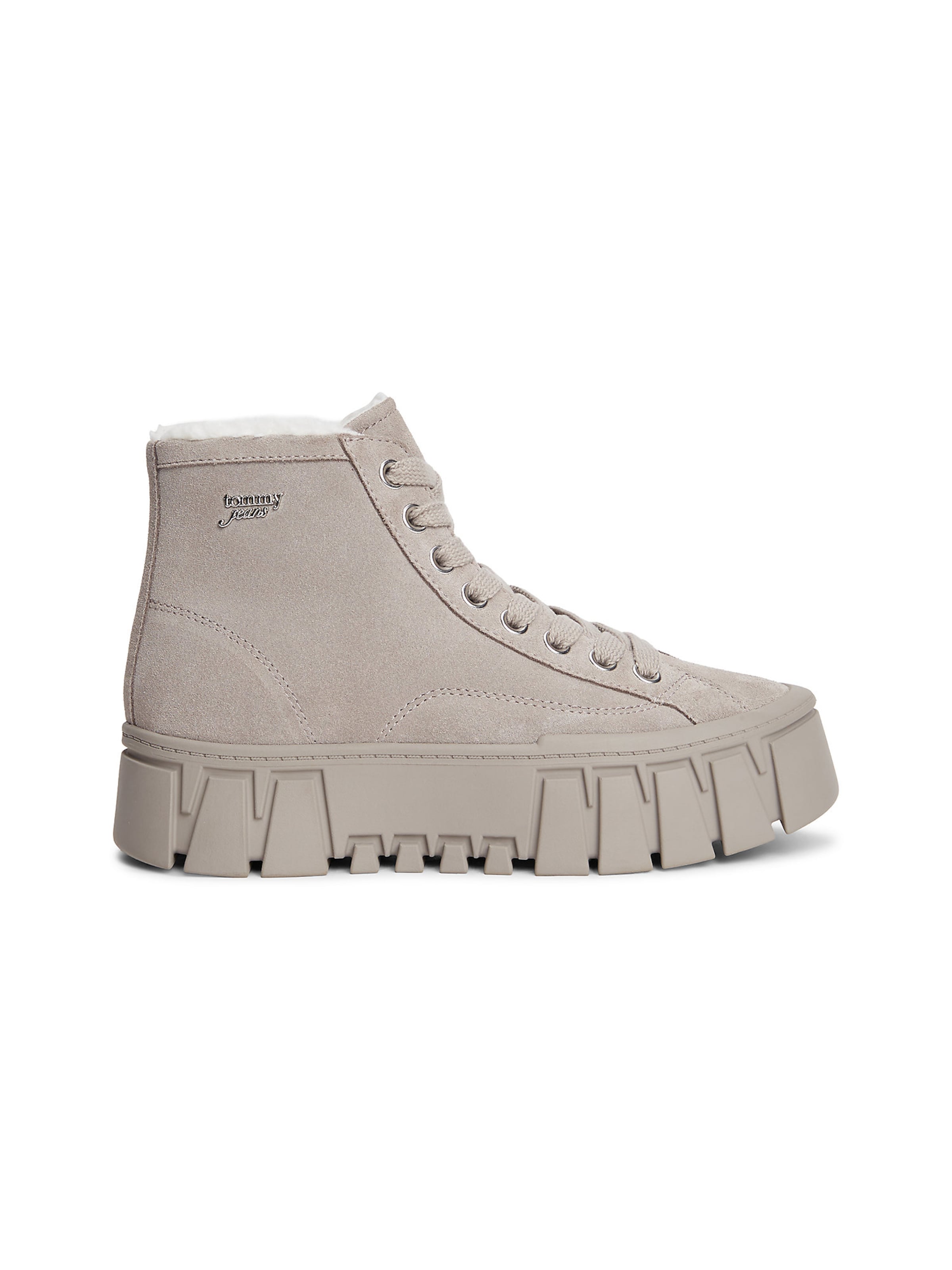 Tommy Jeans Botki sznurowane w kolorze szary
