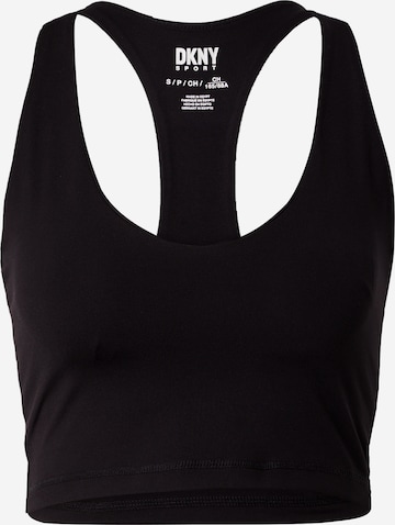 DKNY Performance Bustier Sport-BH in Schwarz: predná strana