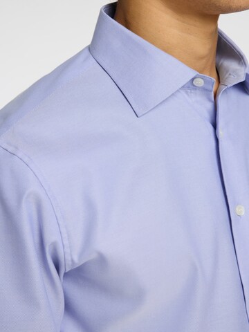 SELECTED HOMME Slim fit Button Up Shirt 'SLHLux' in Blue