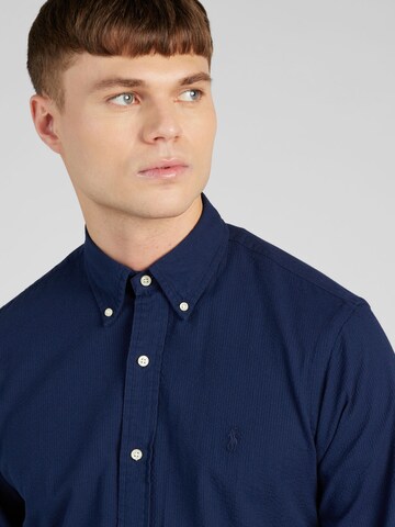 Coupe slim Chemise Polo Ralph Lauren en bleu