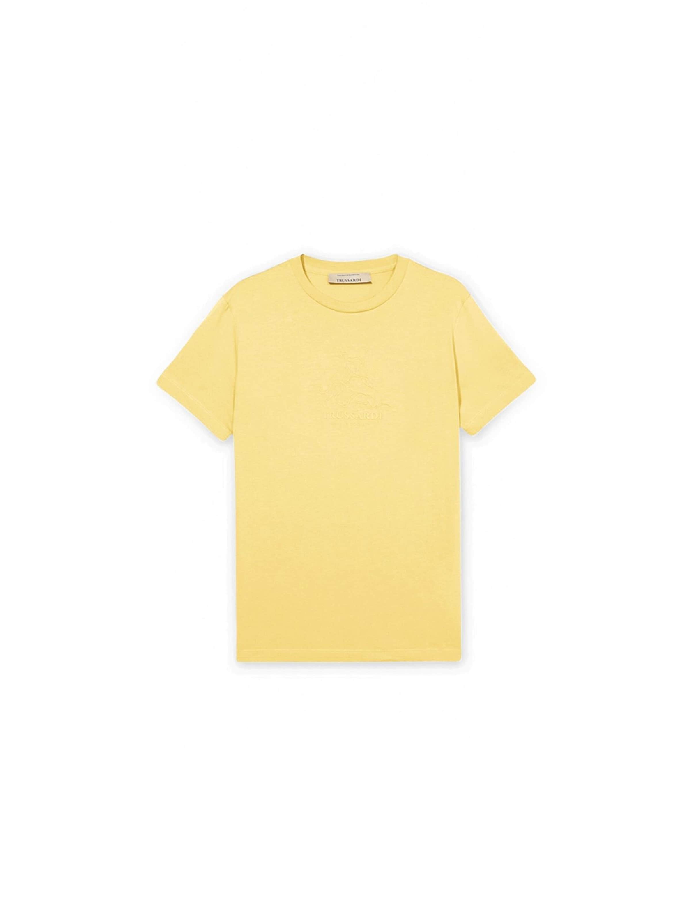 Trussardi Shirt in Geel: voorkant