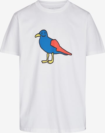 Cleptomanicx Shirt 'Smile Gull' in White: front