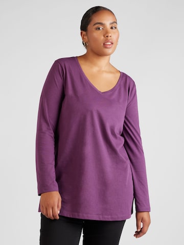 T-shirt 'BONNIE' ONLY Carmakoma en violet : devant