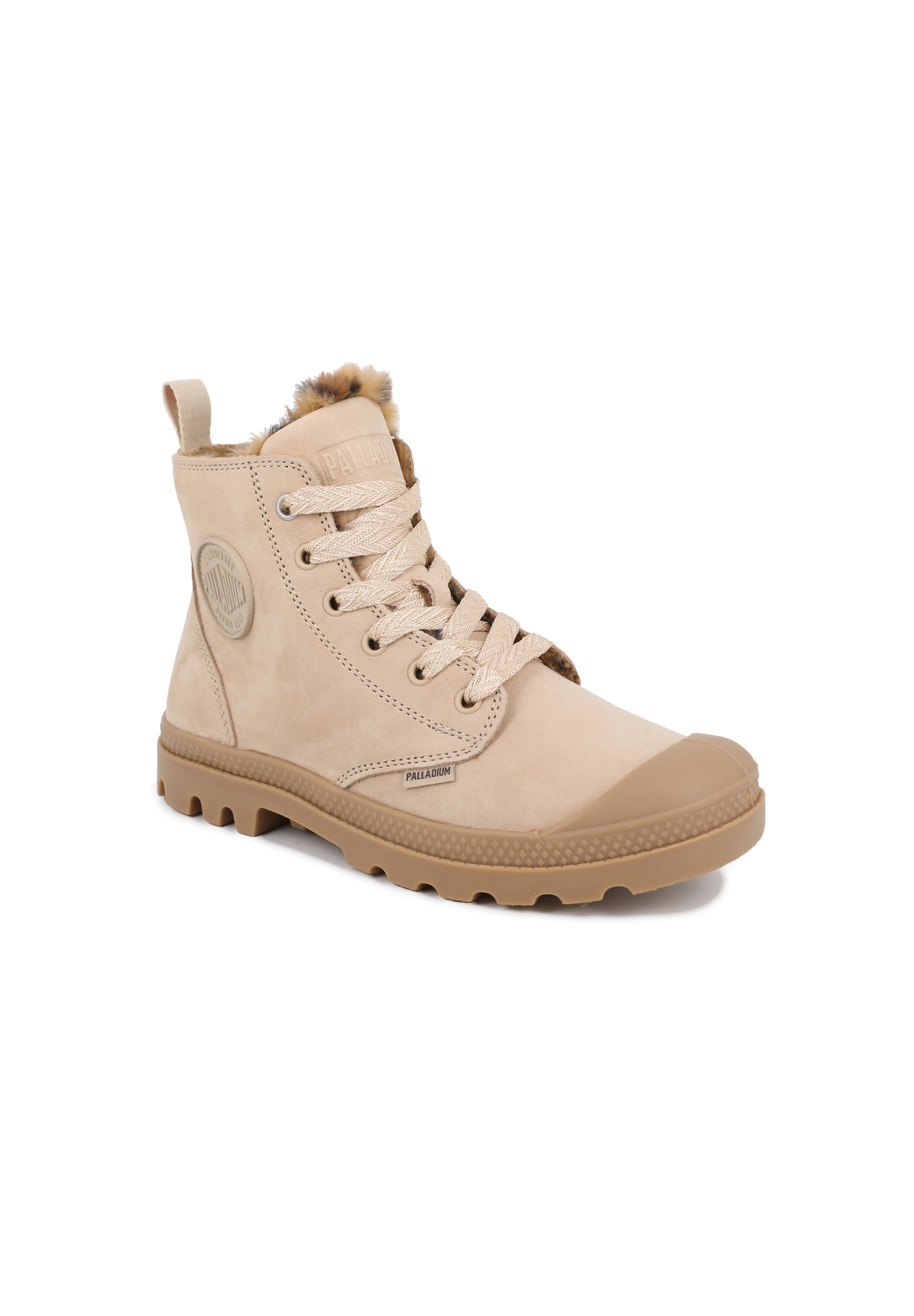 Palladium Μποτάκι με κορδόνια 'PAMPA' σε μπεζ