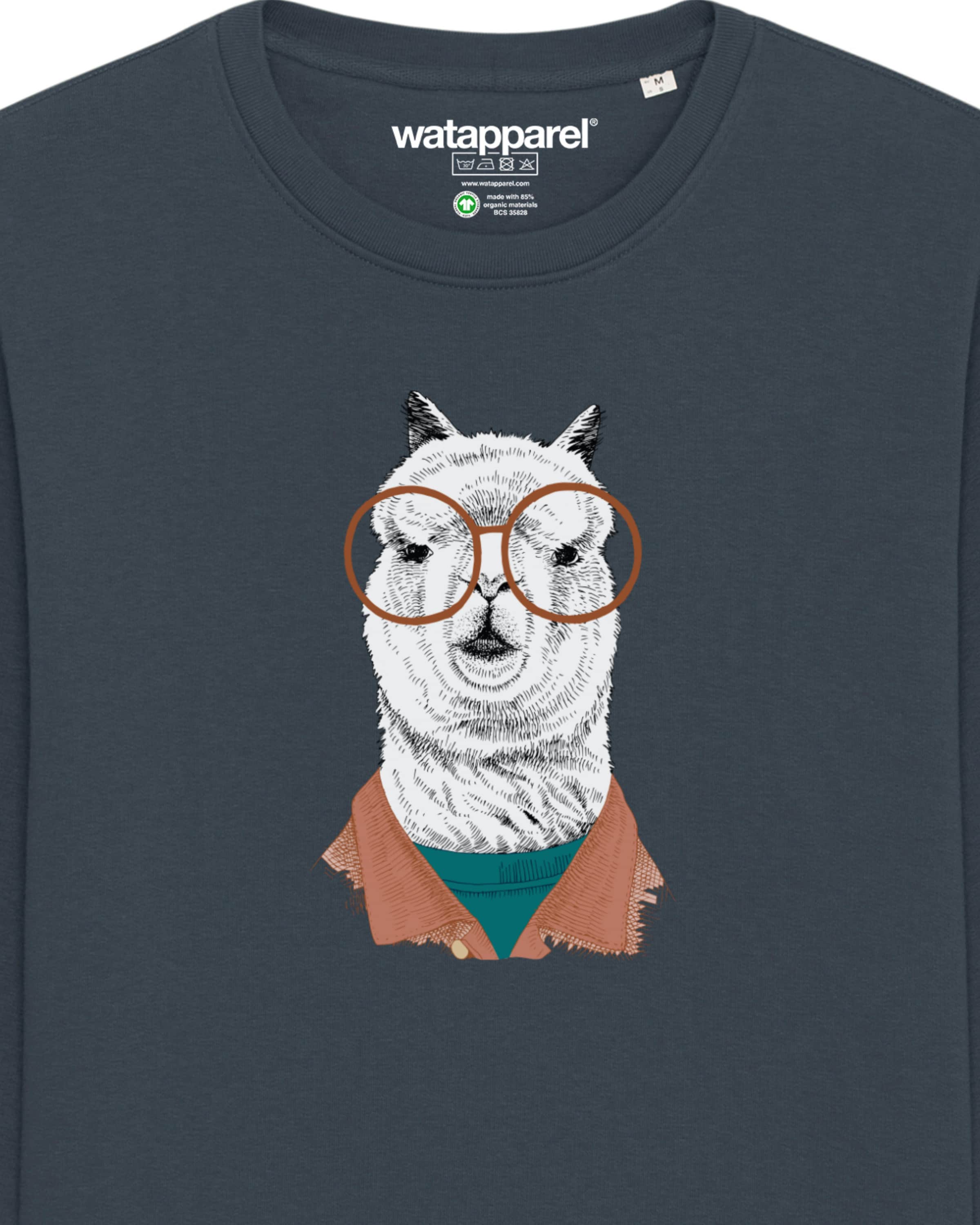 Watapparel Sweatshirt ' Lama ' in Grey